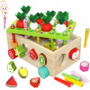 Drevené puzzle Mrkva Vzdelávacia hračka Drevené puzzle Mrkva Vzdelávacia hračka