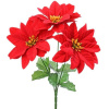 Poinsettia Vianočná ruža kytica x3 32cm červená umelá Poinsettia Vianočná ruža kytica x3 32cm červená umelá