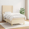 Box spring postel s matrací krémová 90x200 cm textil 3128578 Box spring postel s matrací krémová 90x200 cm textil 3128578