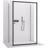 CERANO - Trojstenný sprchovací kút Varone POINT UL/P - 6 mm - čierna matná, transparentné sklo - 140x100x195 cm - posuvný CERANO - Trojstenný sprchovací kút Varone POINT UL/P - 6 mm - čierna matná, transparentné sklo - 140x100x195 cm - posuvný