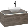 VILLEROY & BOCH Legato závesná skrinka pod umývadlo na dosku (umývadlo v strede), 1 zásuvka, s LED osvetlením, 800 x 500 x 380 mm, Stone Oak, B569L0RK VILLEROY & BOCH Legato závesná skrinka pod umývadlo na dosku (umývadlo v strede), 1 zásuvka, s LED osvetlením, 800 x 500 x 380 mm, Stone Oak, B569L0RK