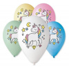 Balóniky 30 cm, mix farieb - Jednorožec 5 ks - GoDan Balóniky 30 cm, mix farieb - Jednorožec 5 ks - GoDan