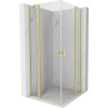 Mexen Mist Duo sprchová kabína otočná 80 x 80 cm, transparentná, zlatá kartáčovaná - 8A4-080-080-55-00 Mexen Mist Duo sprchová kabína otočná 80 x 80 cm, transparentná, zlatá kartáčovaná - 8A4-080-080-55-00