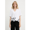 Bavlnené tričko Karl Lagerfeld A2W17104 biela M Bavlnené tričko Karl Lagerfeld A2W17104 biela M