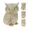 Figúrka múdrej sovy 9 cm, zlatá trblietavá farba (3 pózy v sede) Figúrka múdrej sovy 9 cm, zlatá trblietavá farba (3 pózy v sede)