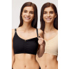 Mitex 2PACK Podprsenka na dojčenie Mama Bra čierno-béžová 70/C Mitex 2PACK Podprsenka na dojčenie Mama Bra čierno-béžová 70/C