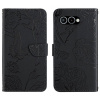 Peňaženkové puzdro Embossing Pattern Motýľ a ruže čierne – T Phone 3 Peňaženkové puzdro Embossing Pattern Motýľ a ruže čierne – T Phone 3
