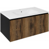 Sapho LOREA umývadlová skrinka 90x44x51,2cm, 1x zásuvka, dub collingwood/čierna matná LE090-1935 Sapho LOREA umývadlová skrinka 90x44x51,2cm, 1x zásuvka, dub collingwood/čierna matná LE090-1935