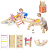 Costway Montessori ihrisko - sada s Piklerovým trojuholníkom, doskami a hojdačkou Unicorn - Pastel Costway Montessori ihrisko - sada s Piklerovým trojuholníkom, doskami a hojdačkou Unicorn - Pastel