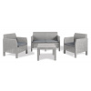 Toomax MATILDE 4 SEATER zahradní plastový set - šedá Toomax MATILDE 4 SEATER zahradní plastový set - šedá