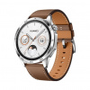 Huawei Watch GT 4/46mm/Silver/Elegant Band/Brown Phoinix-B19L