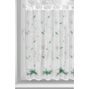 Eurofirany Biela vitrážová záclona s potlačou vianočných vetvičiek na uškách XMAS 150x90 cm Eurofirany Biela vitrážová záclona s potlačou vianočných vetvičiek na uškách XMAS 150x90 cm
