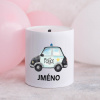 Domovi Biela keramická pokladnička s menom Polícia 9cm Domovi Biela keramická pokladnička s menom Polícia 9cm
