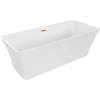 Mexen Tonia, voľne stojaca vaňa 170 x 75 cm, biela, medený prepad, 52171707500-65 Mexen Tonia, voľne stojaca vaňa 170 x 75 cm, biela, medený prepad, 52171707500-65