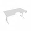 Pracovný stôl Motion Ergo, PO, 2S, 160x70,5-120,5x90 cm, biela/biela Pracovný stôl Motion Ergo, PO, 2S, 160x70,5-120,5x90 cm, biela/biela