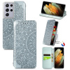Peňaženkové kožené MANDALA puzdro na Samsung Galaxy S21 Ultra 5G - Šedá Peňaženkové kožené MANDALA puzdro na Samsung Galaxy S21 Ultra 5G - Šedá