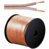 PremiumCord Kabely na propojení reprosoustav 100% CU měď 2x0,75mm 100m kjpr-03-100