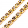 Štrasová metráž šírka 2,4 mm Crystal Zlatá Štrasová metráž šírka 2,4 mm Crystal Zlatá