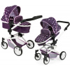 Bayer Chic Mika kombinovaný kočík pre bábiky ružová/fialová Bayer Chic Mika kombinovaný kočík pre bábiky ružová/fialová