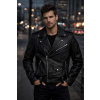 Max Original Leather Pánska kožená bunda BIKER NEW black (L 46-48) - Čierna - L Max Original Leather Pánska kožená bunda BIKER NEW black (L 46-48) - Čierna - L
