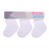 NEW BABY Dojčenské pruhované ponožky New Baby biele - 3ks - 56