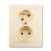 Zásuvka kompletní dvojnásobná, pootočená, 5513J-C02357 C1, ABB, Swing®L, krémová (ABB, Swing®L, krémová) Zásuvka kompletní dvojnásobná, pootočená, 5513J-C02357 C1, ABB, Swing®L, krémová (ABB, Swing®L, krémová)