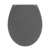 Tmavosivé WC sedadlo s jednoduchým zatváraním Wenko Samos, 44,5 x 37,5 cm Tmavosivé WC sedadlo s jednoduchým zatváraním Wenko Samos, 44,5 x 37,5 cm