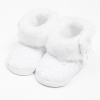 Dojčenské zimné krajkové čižmy New Baby 0-3 m biele