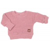 Baby Nellys Rastúci oversize pletený svetrík pre bábätko béžový Baby Nellys Rastúci oversize pletený svetrík pre bábätko béžový