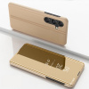 Knižkové puzdro Electroplating Mirror na Samsung Galaxy S24 FE 5G - Zlatá Knižkové puzdro Electroplating Mirror na Samsung Galaxy S24 FE 5G - Zlatá