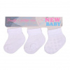 NEW BABY Dojčenské pruhované ponožky New Baby biele - 3ks - 62