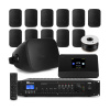Power Dynamics 100V zvuková inštalácia s internetovým rádiom - 12 reproduktorov so zónovým zosilňovačom - Čierna Power Dynamics 100V zvuková inštalácia s internetovým rádiom - 12 reproduktorov so zónovým zosilňovačom - Čierna