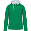 Kariban | K446, Kontrastná mikina s kapucňou, zelená Light Kelly - biela, 4XL Kariban | K446, Kontrastná mikina s kapucňou, zelená Light Kelly - biela, 4XL