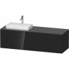 DURAVIT L-Cube závesná skrinka pod umývadlo na dosku (umývadlo vľavo), 4 zásuvky, 1620 x 550 x 482 mm, čierna vysoký lesk, LC4871L40400000 DURAVIT L-Cube závesná skrinka pod umývadlo na dosku (umývadlo vľavo), 4 zásuvky, 1620 x 550 x 482 mm, čierna vysoký lesk, LC4871L40400000