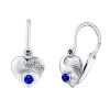 Dětské náušnice srdce s tmavě modrým zirkonem na brizuru SILVEGOB70205DB Dětské náušnice srdce s tmavě modrým zirkonem na brizuru SILVEGOB70205DB