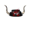 Klobúk Voodoo s rohami a perím Klobúk Voodoo s rohami a perím