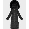 Čierna dlhá dámska zimná bunda s kapucňou (7688BIG) odstíny černé 48 Čierna dlhá dámska zimná bunda s kapucňou (7688BIG) odstíny černé 48