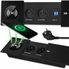 Zásuvka zapustená Appio 2x230V s uzemnením, 2xUSB, USB C, čierna Zásuvka zapustená Appio 2x230V s uzemnením, 2xUSB, USB C, čierna