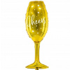 PartyDeco Fóliový balón Pohár so šampanským zlatý PartyDeco Fóliový balón Pohár so šampanským zlatý