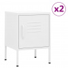 zahrada-XL Nočné stolíky 2 ks biely 35x35x51 cm oceľ 3095213 zahrada-XL Nočné stolíky 2 ks biely 35x35x51 cm oceľ 3095213