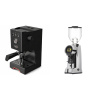 Gaggia Classic UP, black + Eureka Helios 75, chrome Gaggia Classic UP, black + Eureka Helios 75, chrome