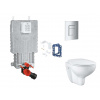 Grohe Uniset Set predstenovej inštalácie, klozetu, dosky SoftClose, tlačidla Skate Cosmopolitan a súpravy na vhadzovanie tabliet, matný chróm SANI15BB2114-GR Grohe Uniset Set predstenovej inštalácie, klozetu, dosky SoftClose, tlačidla Skate Cosmopolitan a súpravy na vhadzovanie tabliet, matný chróm SANI15BB2114-GR