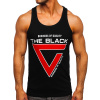 Čierne pánske tank top tričko boxerského strihu s potlačou Bolf 14833 Čierne pánske tank top tričko boxerského strihu s potlačou Bolf 14833