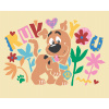 ZUTY Maľovanie podľa čísel - PLAGÁT SCOOBY A KVETY (SCOOBY DOO) Rámovanie: vypnuté plátno na rám, Rozmer: 40x50 cm ZUTY Maľovanie podľa čísel - PLAGÁT SCOOBY A KVETY (SCOOBY DOO) Rámovanie: vypnuté plátno na rám, Rozmer: 40x50 cm