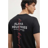 Bavlnené tričko Alpha Industries 148516 čierna L Bavlnené tričko Alpha Industries 148516 čierna L