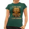 Tung Tung Tung Sahur - Italian Brainrot - dámske tričko s potlačou - Tričkový | XXL | Zelený | Dámske - super slim Tung Tung Tung Sahur - Italian Brainrot - dámske tričko s potlačou - Tričkový | XXL | Zelený | Dámske - super slim