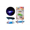 Teddies Skateboard prstový plast 9,5 cm na batérie so svetlom 3 farby Teddies Skateboard prstový plast 9,5 cm na batérie so svetlom 3 farby