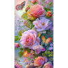 Diamantový obraz Krásne ruže s motýľmi Diamantový obraz Krásne ruže s motýľmi