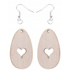 Drevené náušnice - Srdiečka Drevené náušnice - Srdiečka