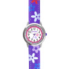 CLOCKODILE Fialové dievčenské hodinky s kameňmi a kvetmi CLOCKODILE Fialové dievčenské hodinky s kameňmi a kvetmi